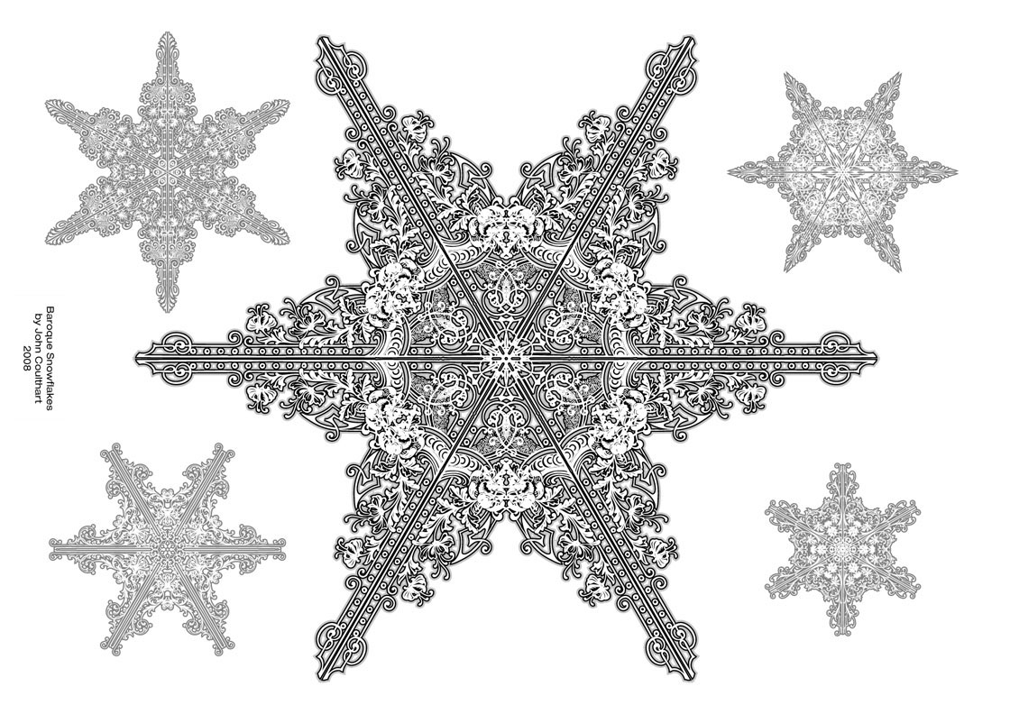 Baroque snowflakes
